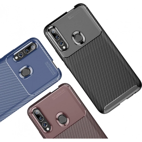 Honor 9x Kılıf Silikon Parmak İzi Bırakmayan Karbon Soft Negro Kapak - Lacivert