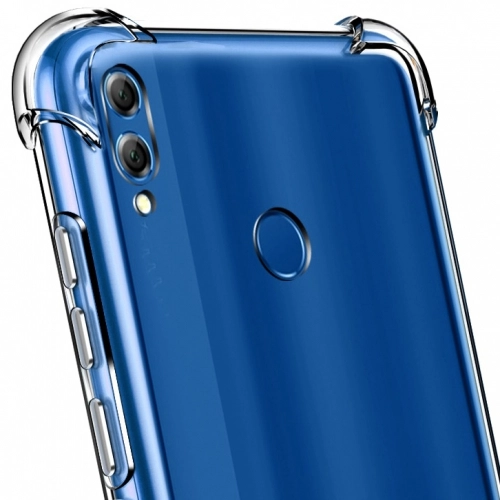 Huawei Honor 10 Lite Kılıf Silikon Köşe Korumalı Airbag Darbe Emici Kapak - Şeffaf