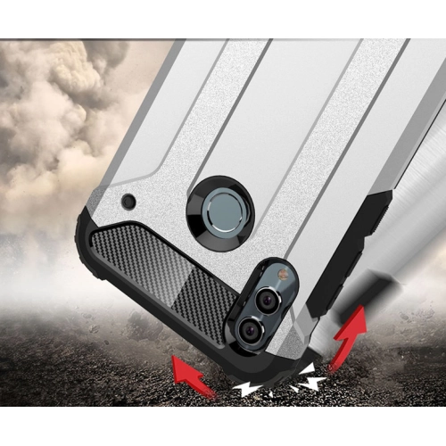 Huawei Honor 10 Lite Kılıf Zırhlı Tank Crash Silikon Kapak - Gold