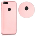 Huawei Honor 7C Kılıf İnce Soft Mat Renkli Esnek Silikon Kapak - Rose Gold