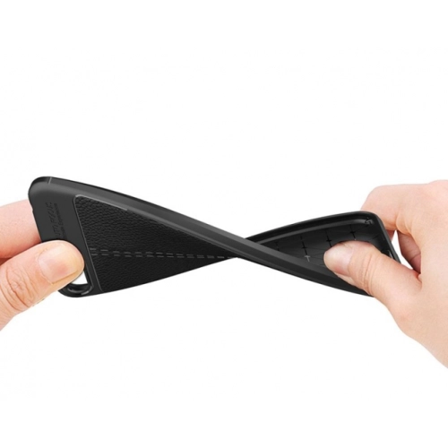 Huawei Honor 8A Kılıf Deri Görünümlü Lüks Parmak İzi Bırakmaz Niss Silikon Kapak - Lacivert