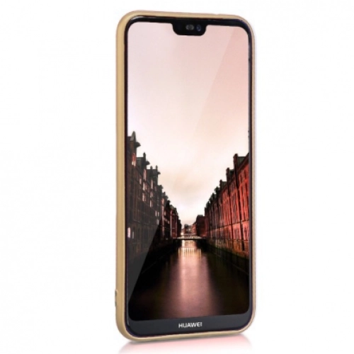 Huawei Honor 8c Kılıf İnce Soft Mat Renkli Esnek Silikon Kapak - Gold