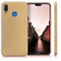 Huawei Honor 8c Kılıf İnce Soft Mat Renkli Esnek Silikon Kapak - Gold
