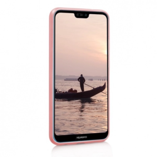 Huawei Honor 8c Kılıf İnce Soft Mat Renkli Esnek Silikon Kapak - Rose Gold