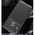 Huawei Honor 8c Kılıf Silikon Parmak İzi Bırakmayan Karbon Soft Negro Kapak - Siyah