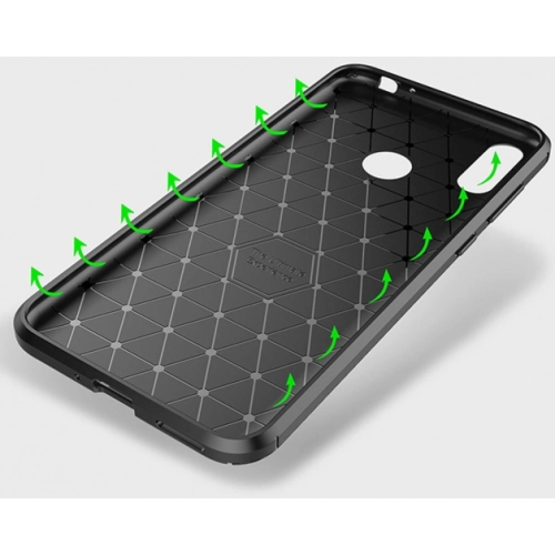 Huawei Honor 8c Kılıf Silikon Parmak İzi Bırakmayan Karbon Soft Negro Kapak - Siyah