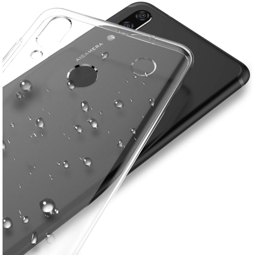 Huawei Honor 8c Kılıf Kamera Korumalı Esnek Silikon Kapak - Şeffaf