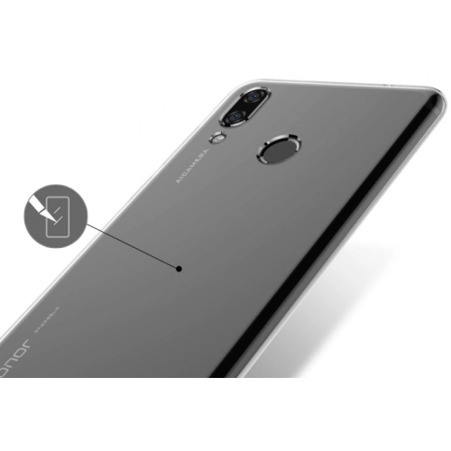 Huawei Honor 8c Kılıf Kamera Korumalı Esnek Silikon Kapak - Şeffaf