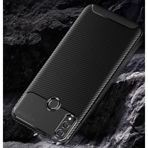 Huawei Honor 8x Kılıf Silikon Parmak İzi Bırakmayan Karbon Soft Negro Kapak - Siyah