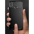 Huawei Honor 8x Kılıf Silikon Parmak İzi Bırakmayan Karbon Soft Negro Kapak - Siyah