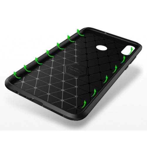 Huawei Honor 8x Kılıf Silikon Parmak İzi Bırakmayan Karbon Soft Negro Kapak - Siyah