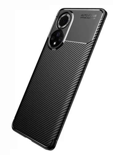 Huawei Nova 9 Kılıf Karbon Serisi Mat Fiber Silikon Negro Kapak - Lacivert