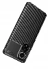 Huawei Nova 9 Kılıf Karbon Serisi Mat Fiber Silikon Negro Kapak - Lacivert