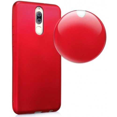 Huawei Mate 10 Lite Kılıf İnce Soft Mat Renkli Esnek Silikon Kapak - Kırmızı