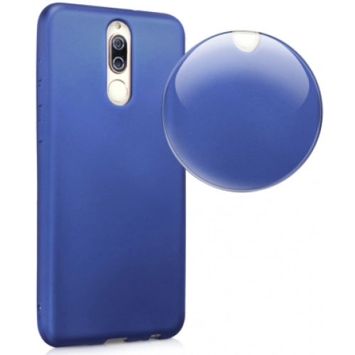 Huawei Mate 10 Lite Kılıf İnce Soft Mat Renkli Esnek Silikon Kapak - Mavi