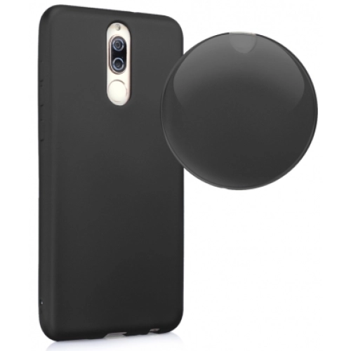 Huawei Mate 10 Lite Kılıf İnce Soft Mat Renkli Esnek Silikon Kapak - Siyah