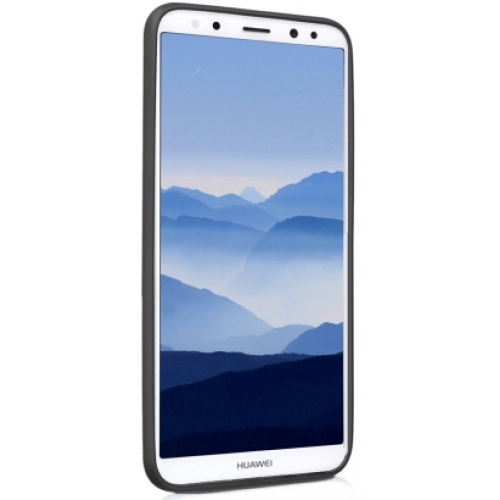 Huawei Mate 10 Lite Kılıf İnce Soft Mat Renkli Esnek Silikon Kapak - Siyah