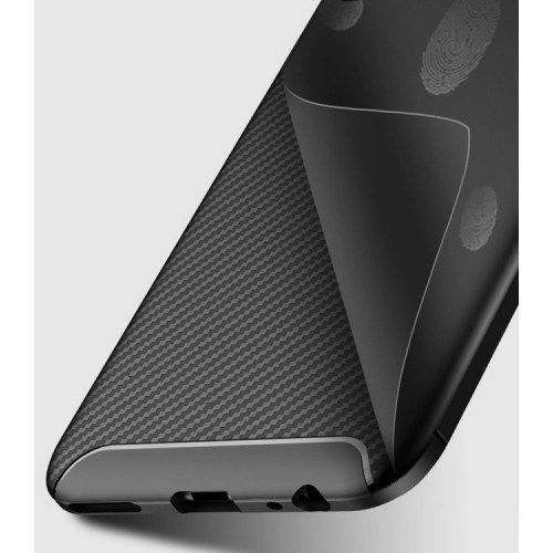 Huawei Mate 10 Lite Kılıf Silikon Parmak İzi Bırakmayan Karbon Soft Negro Kapak - Lacivert