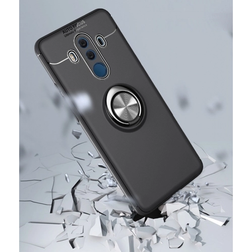 Huawei Mate 10 Pro Kılıf Renkli Silikon Yüzüklü Standlı Auto Focus Ravel Kapak - Rose Gold