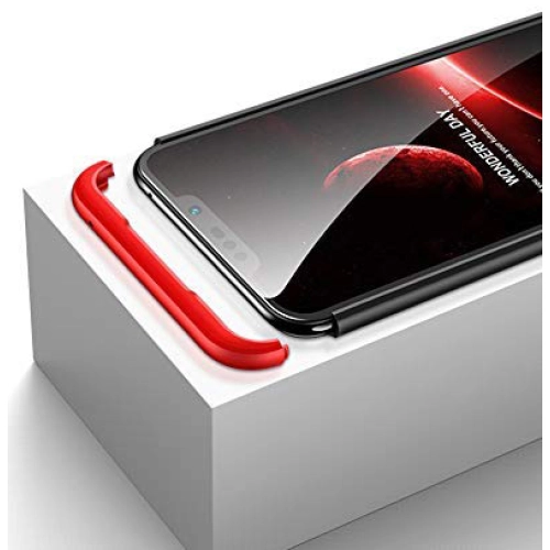 Huawei Mate 20 Lite Kılıf 3 Parçalı 360 Tam Korumalı Rubber AYS Kapak - Kırmızı