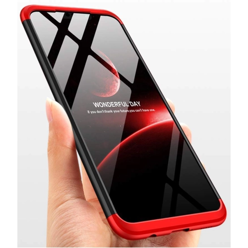 Huawei Mate 20 Lite Kılıf 3 Parçalı 360 Tam Korumalı Rubber AYS Kapak - Kırmızı