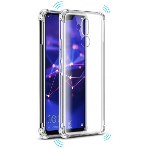 Huawei Mate 20 Lite Kılıf Silikon Köşe Korumalı Airbag Darbe Emici Kapak - Şeffaf