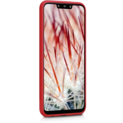 Huawei Mate 20 Lite Kılıf İnce Soft Mat Renkli Esnek Silikon Kapak - Kırmızı