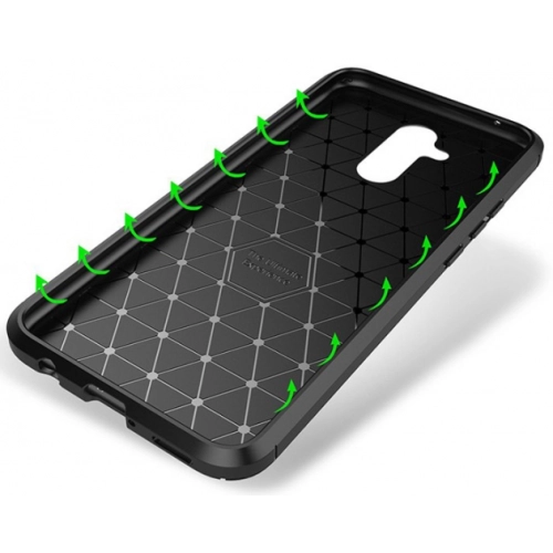 Huawei Mate 20 Lite Kılıf Silikon Parmak İzi Bırakmayan Karbon Soft Negro Kapak - Kahve