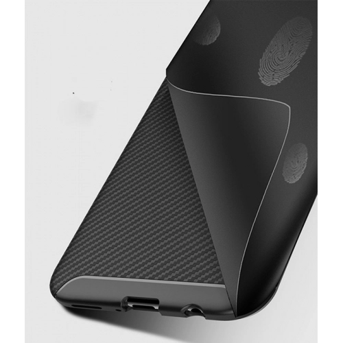 Huawei Mate 20 Lite Kılıf Silikon Parmak İzi Bırakmayan Karbon Soft Negro Kapak - Kahve