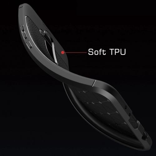 Huawei Mate 20 Lite Kılıf Deri Görünümlü Lüks Parmak İzi Bırakmaz Niss Silikon Kapak - Siyah