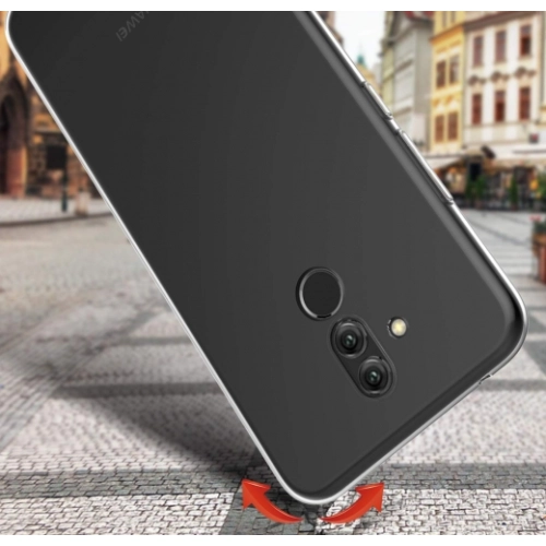 Huawei Mate 20 Lite Kılıf Kamera Korumalı Esnek Silikon Kapak - Şeffaf