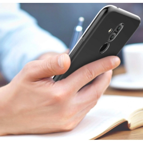 Huawei Mate 20 Lite Kılıf Kamera Korumalı Esnek Silikon Kapak - Şeffaf