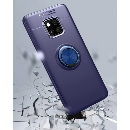 Huawei Mate 20 Pro Kılıf Renkli Silikon Yüzüklü Standlı Auto Focus Ravel Kapak - Kırmızı