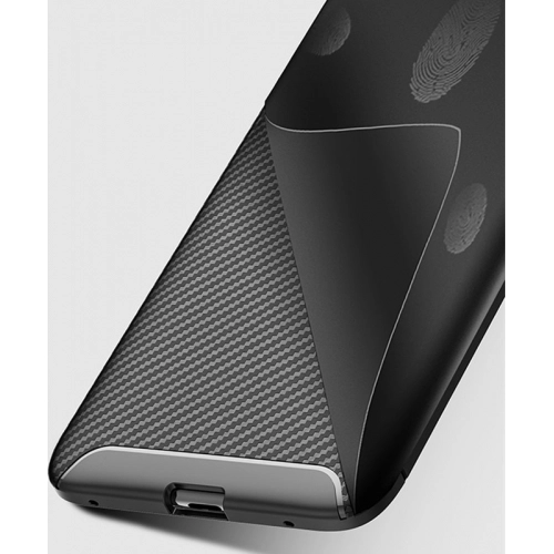 Huawei Mate 20 Pro Kılıf Silikon Parmak İzi Bırakmayan Karbon Soft Negro Kapak - Siyah
