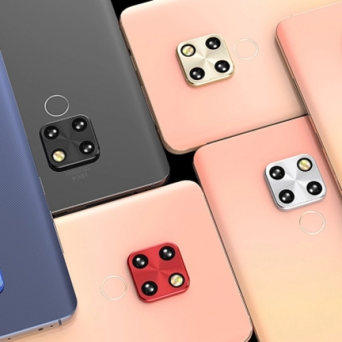 Huawei Mate 20 Pro Metal Kamera Koruyucu - Mavi