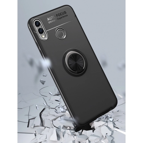 Huawei P Smart 2019 Kılıf Renkli Silikon Yüzüklü Standlı Auto Focus Ravel Kapak - Mavi