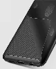 Huawei P Smart 2019 Kılıf Karbon Serisi Mat Fiber Silikon Negro Kapak - Siyah