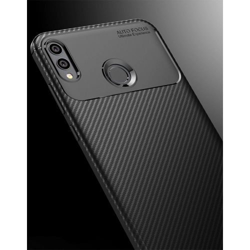 Huawei P Smart 2019 Kılıf Silikon Parmak İzi Bırakmayan Karbon Soft Negro Kapak - Lacivert