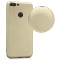 Huawei P Smart Kılıf İnce Soft Mat Renkli Esnek Silikon Kapak - Gold