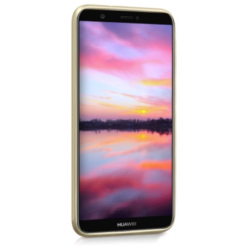 Huawei P Smart Kılıf İnce Soft Mat Renkli Esnek Silikon Kapak - Gold