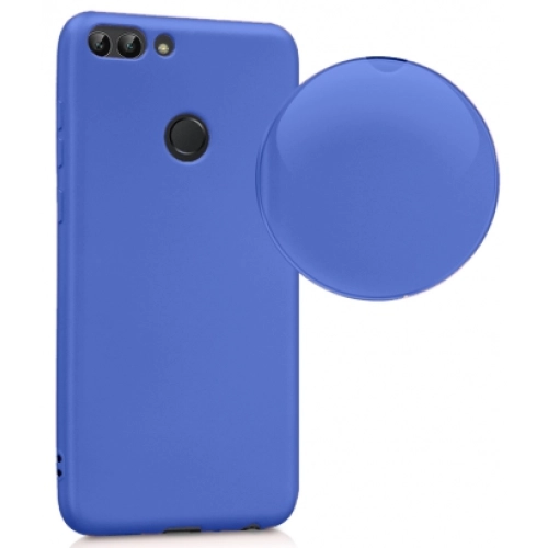 Huawei P Smart Kılıf İnce Soft Mat Renkli Esnek Silikon Kapak - Lacivert