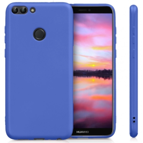 Huawei P Smart Kılıf İnce Soft Mat Renkli Esnek Silikon Kapak - Lacivert