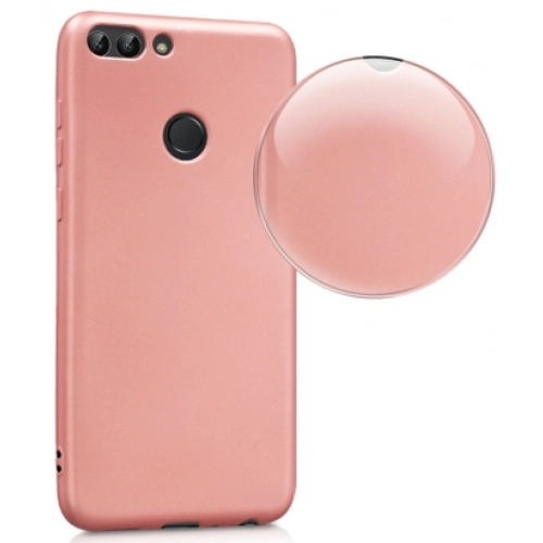 Huawei P Smart Kılıf İnce Soft Mat Renkli Esnek Silikon Kapak - Rose Gold