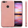 Huawei P Smart Kılıf İnce Soft Mat Renkli Esnek Silikon Kapak - Rose Gold
