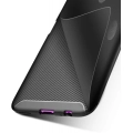 Huawei P Smart Pro 2019 Kılıf Silikon Parmak İzi Bırakmayan Karbon Soft Negro Kapak - Siyah
