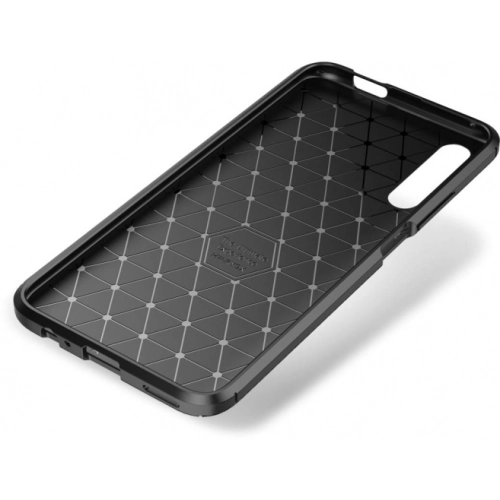 Huawei P Smart Pro 2019 Kılıf Silikon Parmak İzi Bırakmayan Karbon Soft Negro Kapak - Siyah