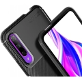 Huawei P Smart Pro 2019 Kılıf Silikon Parmak İzi Bırakmayan Karbon Soft Negro Kapak - Siyah