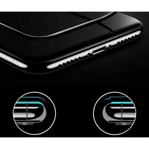 Huawei P20 Lite Ekran Koruyucu Fiber Tam Kaplayan Nano - Siyah