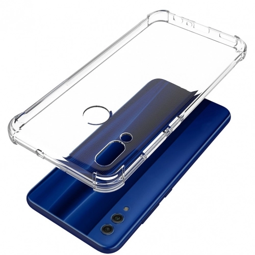 Huawei P20 Lite Kılıf Silikon Köşe Korumalı Airbag Darbe Emici Kapak - Şeffaf