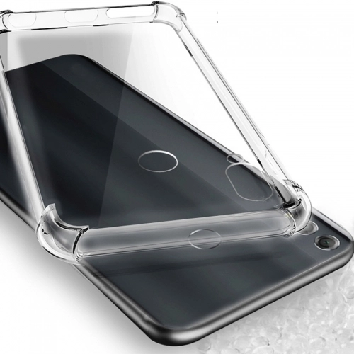 Huawei P20 Lite Kılıf Silikon Köşe Korumalı Airbag Darbe Emici Kapak - Şeffaf